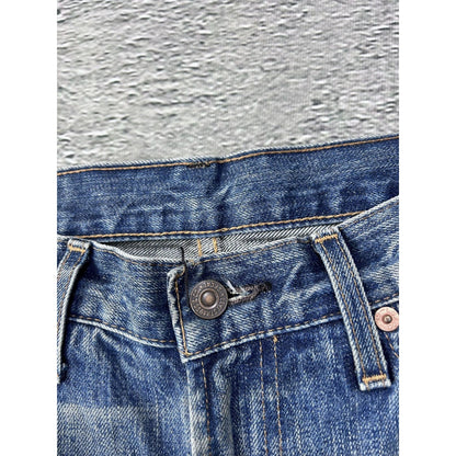 Levis Big E Selvedge Denim Distressed Jeans 505 - 0217