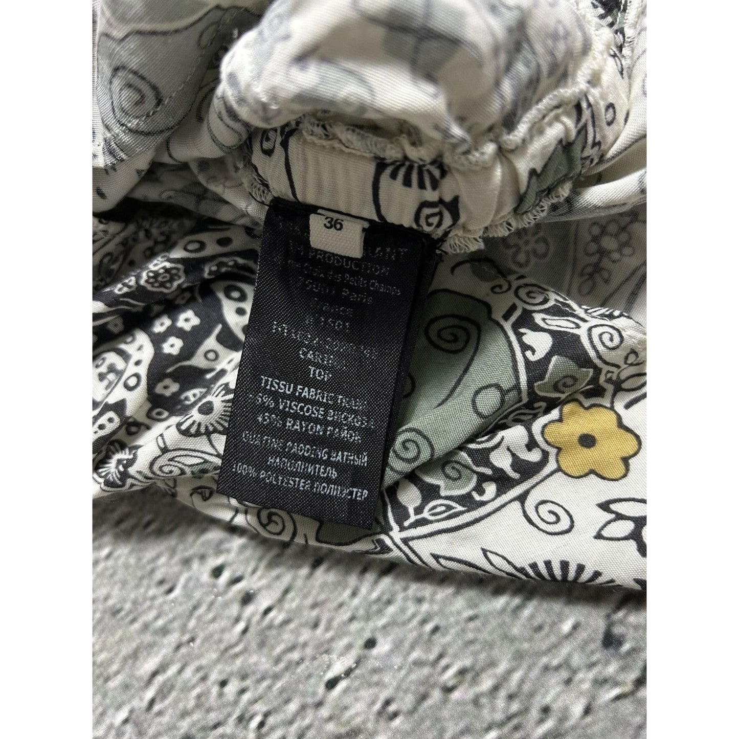 Isabel Marant Étoile beige green floral set skirt + top