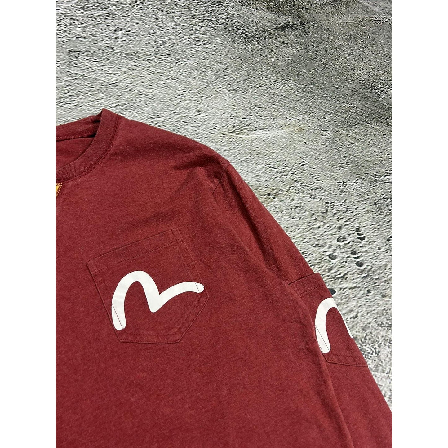 Evisu vintage multi pocket long sleeve seagull red