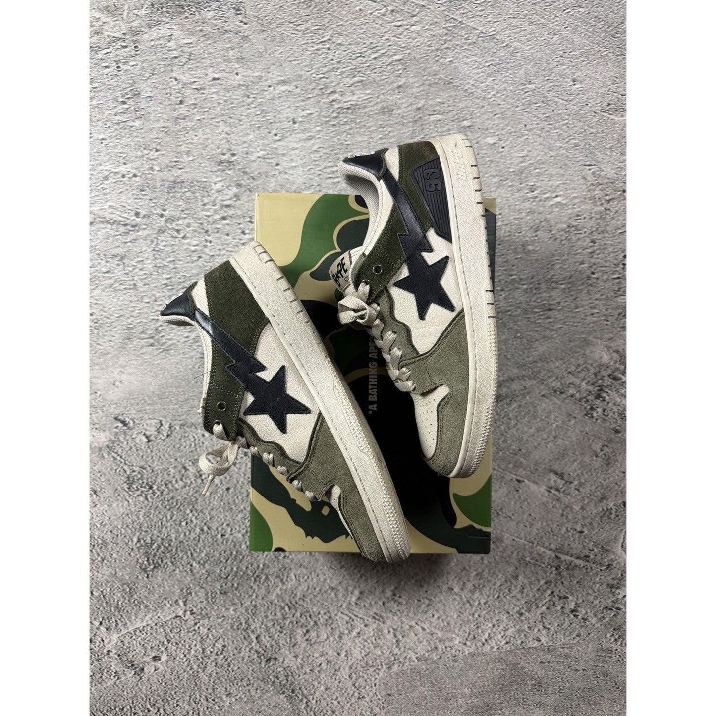 Bapesta Sk8-sta Bape sneakers khaki green a bathing ape