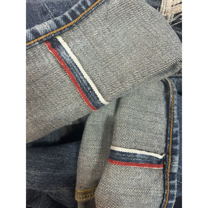 Evisu jeans vintage embroidery seagull logo selvedge denim