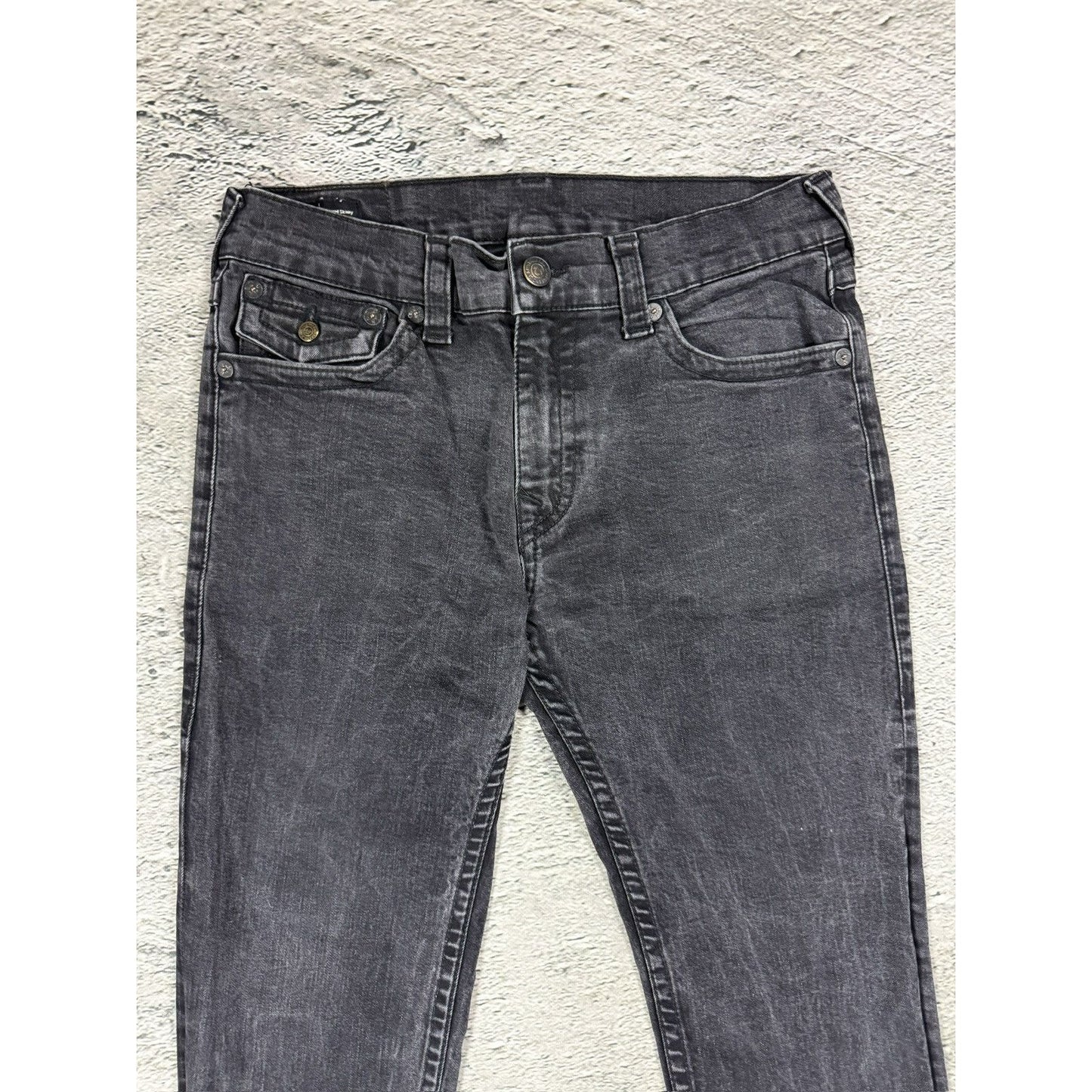 True Religion black jeans painted horseshoe logo Y2K Rocco