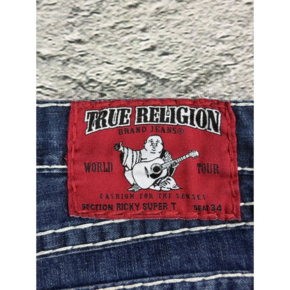 True Religion blue jeans Red Tab stitching Y2K Ricky
