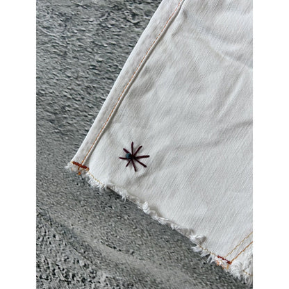 True Religion vintage mini skirt denim white