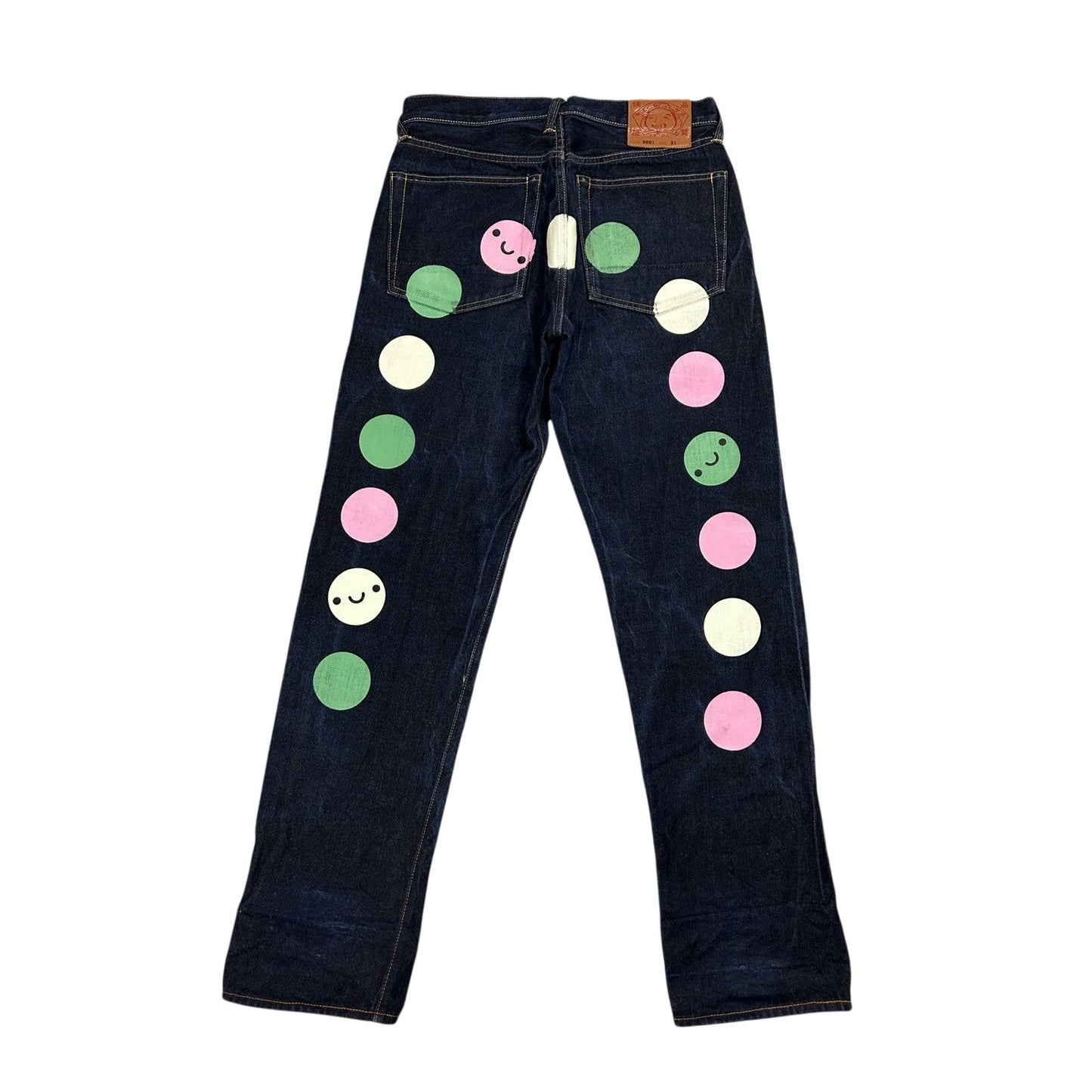 Evisu jeans daicock big logo smile face selvedge denim