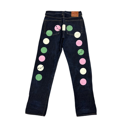 Evisu jeans daicock big logo smile face selvedge denim