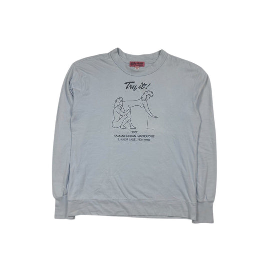 Yamane longsleeve vintage baby blue vulgar eating t-shirt