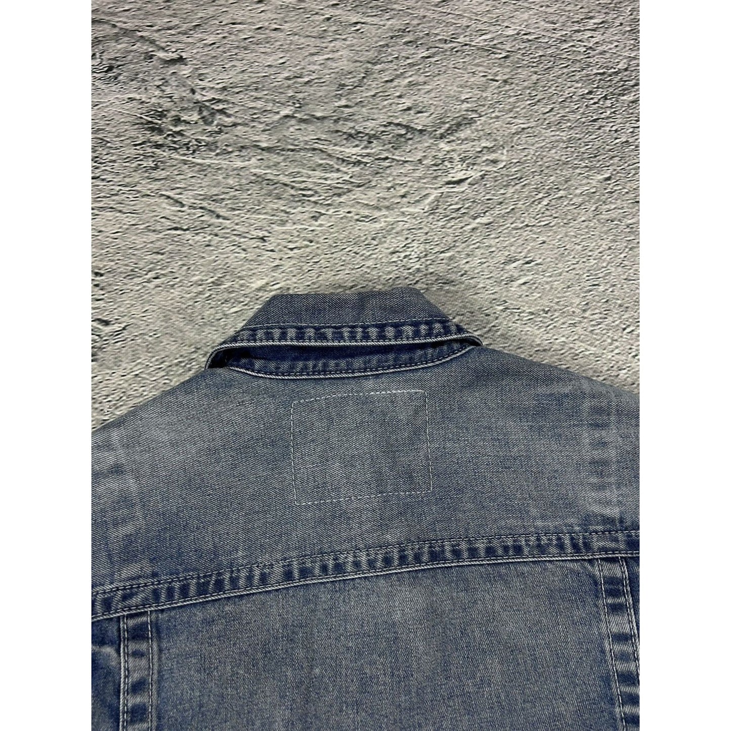 True Religion denim jacket trucker washed blue White