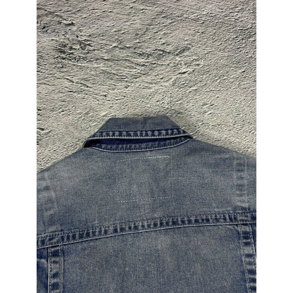True Religion denim jacket trucker washed blue White