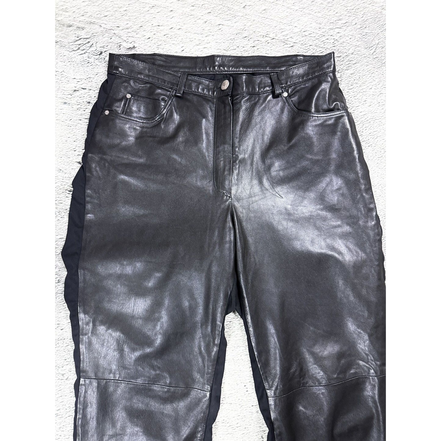 MCM Black Leather Pants Vintage