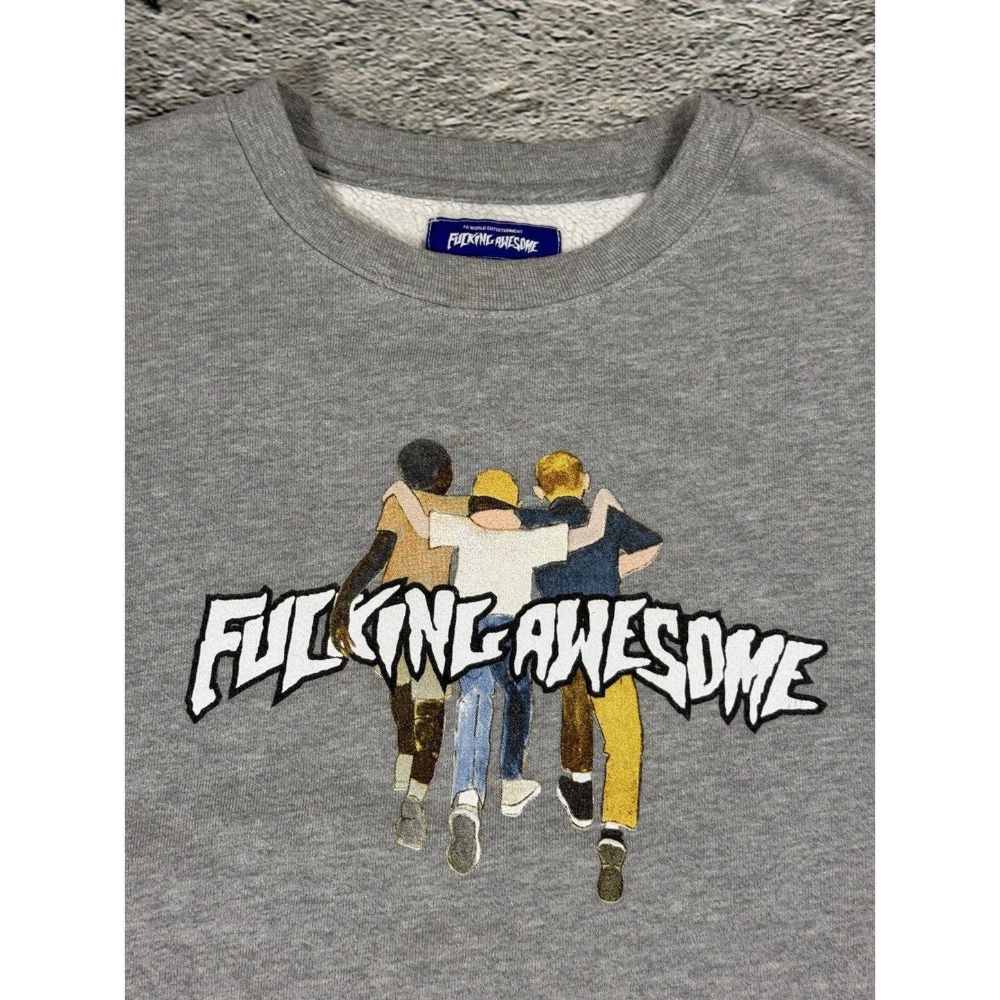 Fucking Awesome sweatshirt grey big logo made in USA