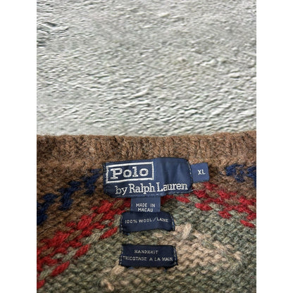 Polo Ralph Lauren Cowboy sweater hand knit 80s rare archival