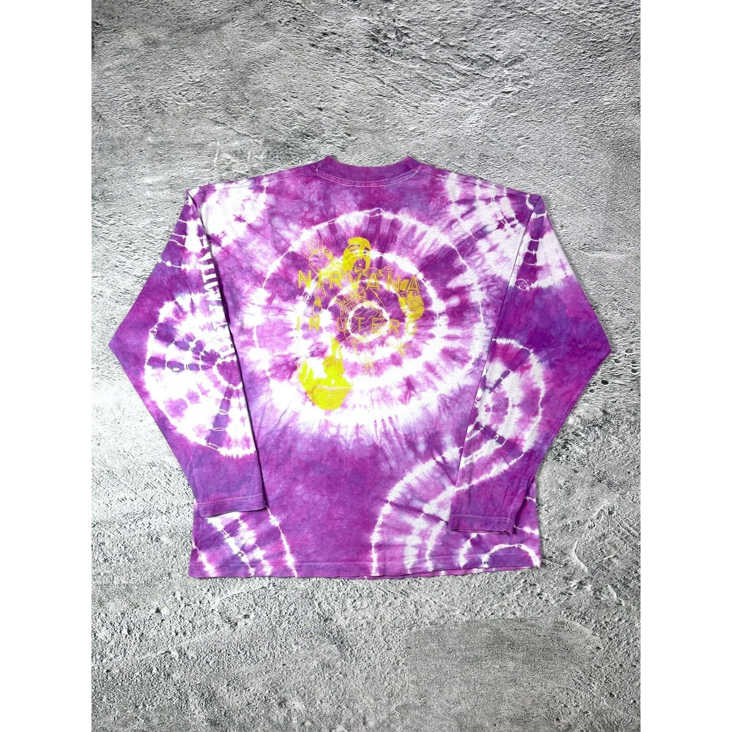 Nirvana In Utero vintage longsleeve t-shirt 90s tie dye pink