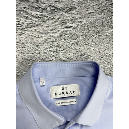 De Fursac Egyptian Cotton shirt baby blue button-up