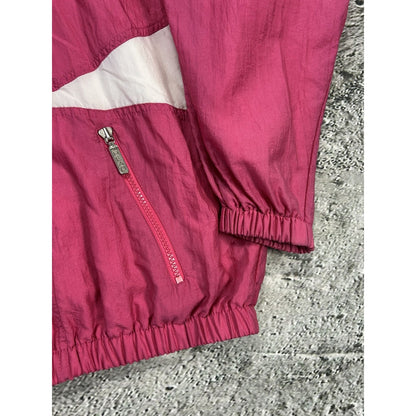 Head track suit vintage pink nylon pants jacket rave Y2K