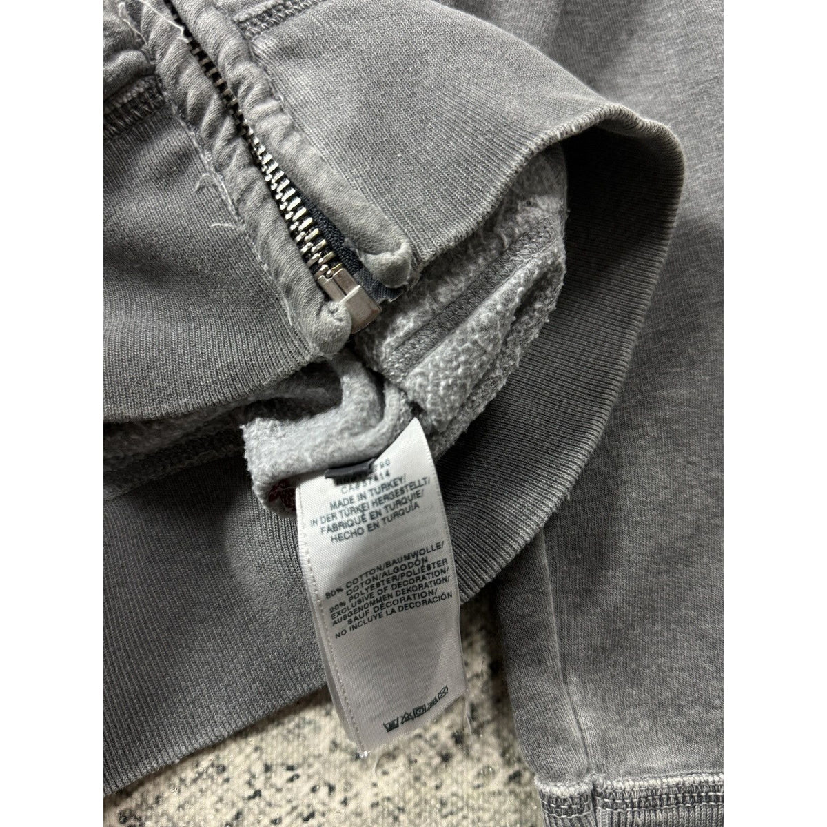 True Religion zip hoodie vintage skull rhinestones