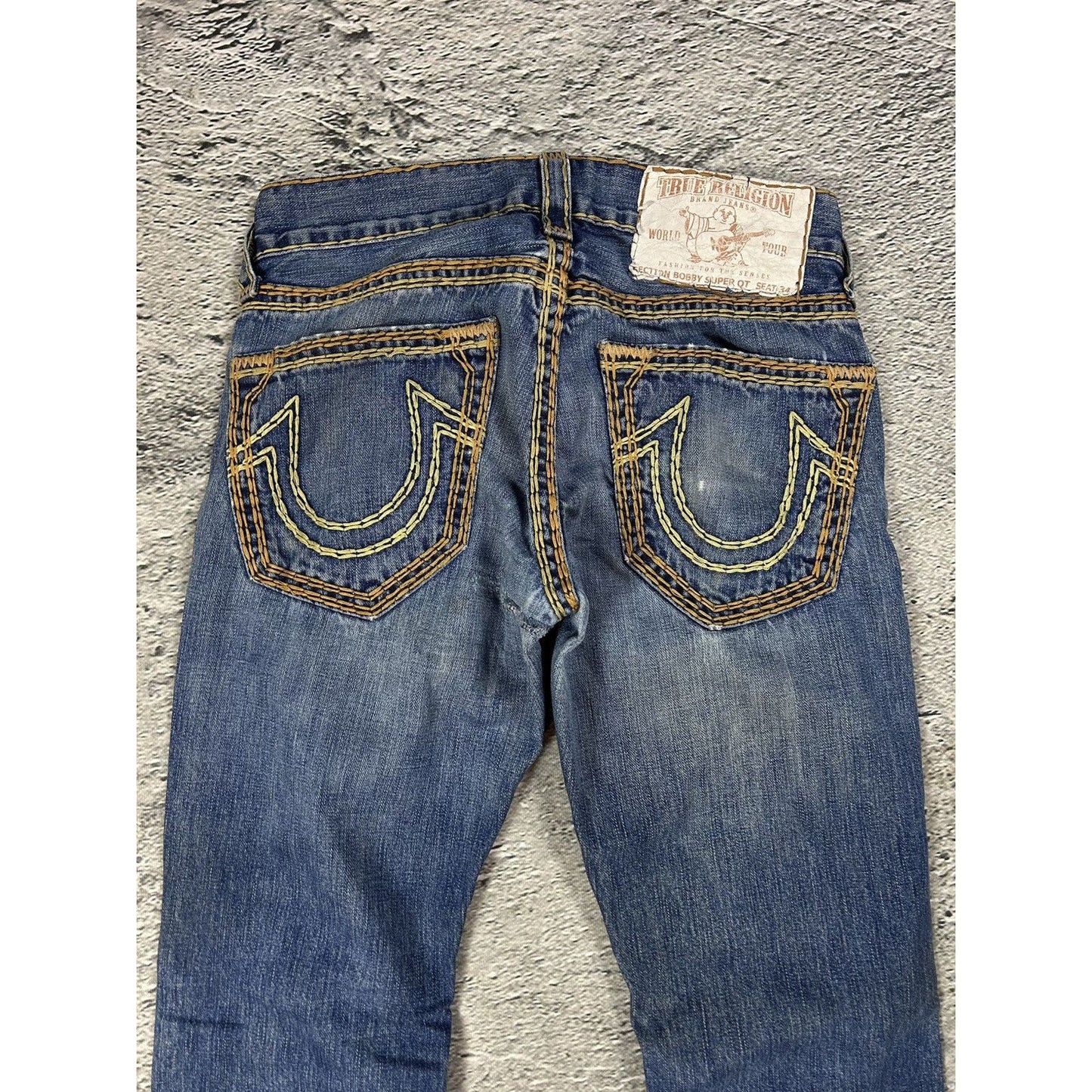 RARE True Religion jeans gold stitching Y2K Bobby Super QT