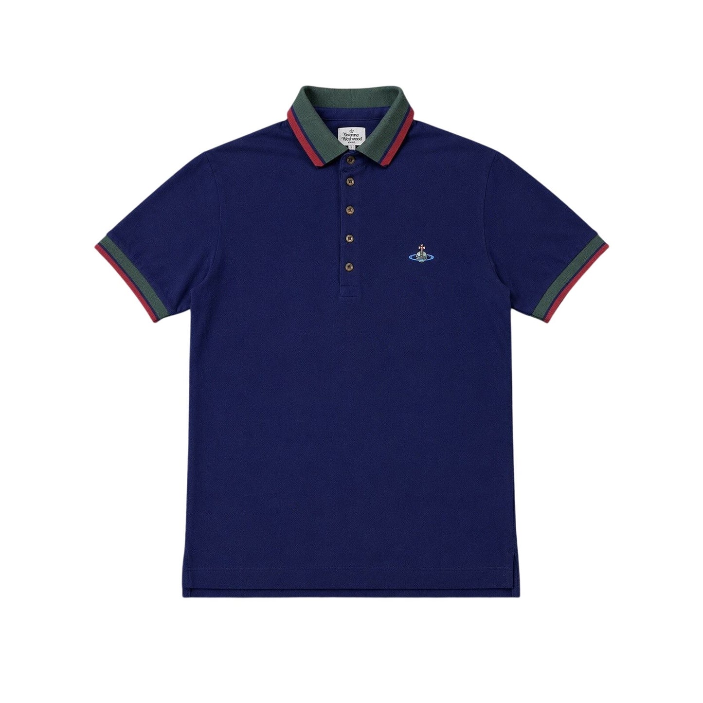 Vivienne Westwood polo T-shirt navy green red small logo