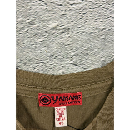 Evisu Yamane t-shirt vintage embriodered logo khaki