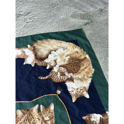 Vintage scarf cats fullprint shawl