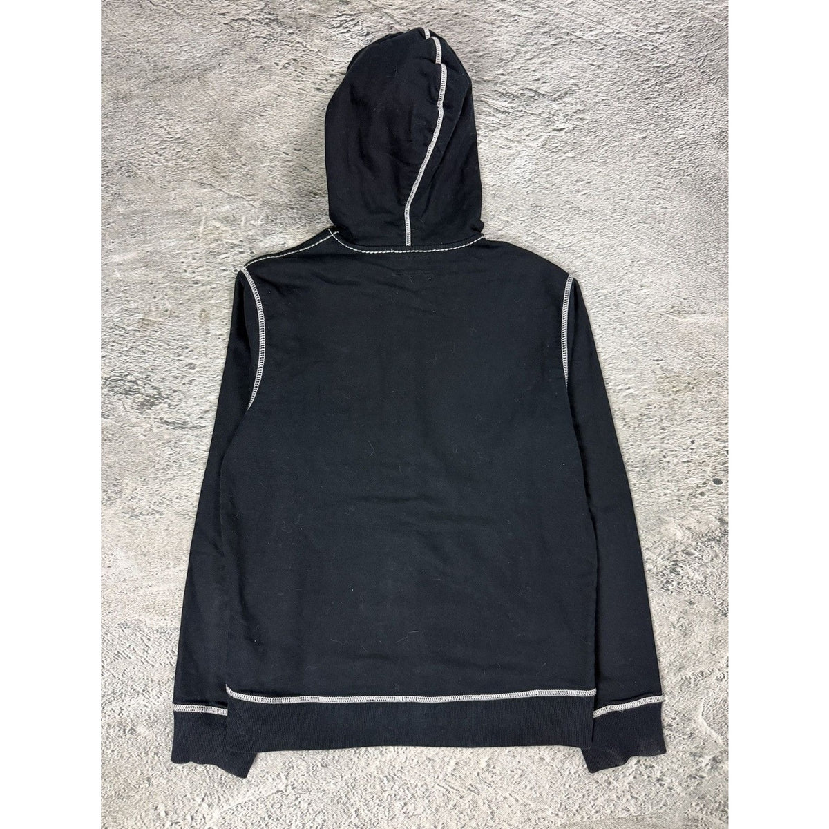 True Religion vintage black zip hoodie white big logo