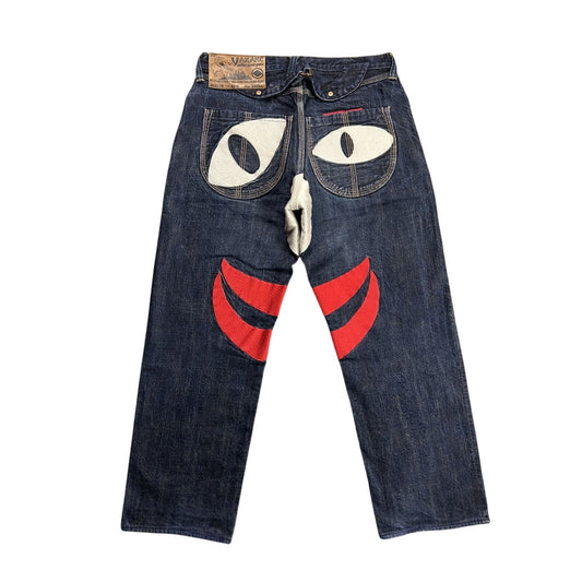 Evisu Yamane face jeans vintage selvedge denim Japan RARE