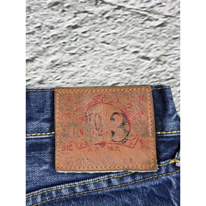 Evisu jeans daicock big logo black selvedge denim navy