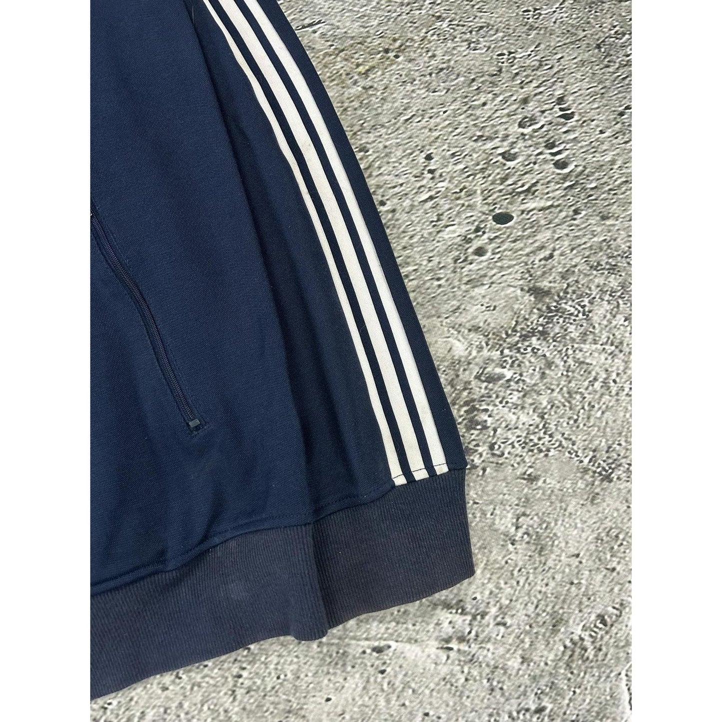 Adidas zip sweatshirt navy track jacket