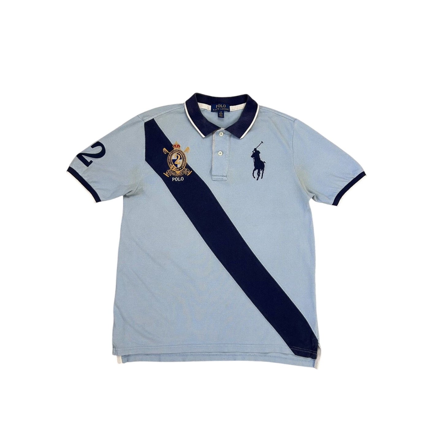 Chief Keef Polo Ralph Lauren T-shirt vintage baby blue navy