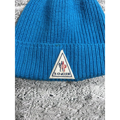 Moncler beanie vintage blue wool 80s