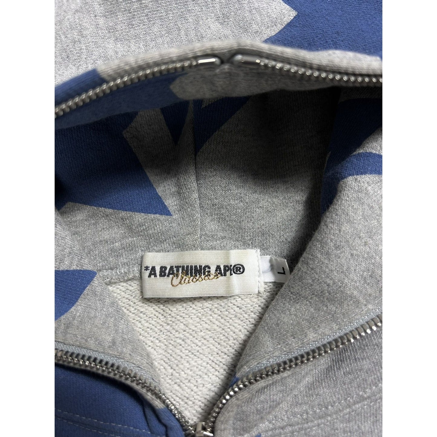 Bape sta zip hoodie grey blue full zip vintage Nigo Era