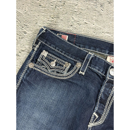 True Religion jeans vintage Jack denim pants thick stitching