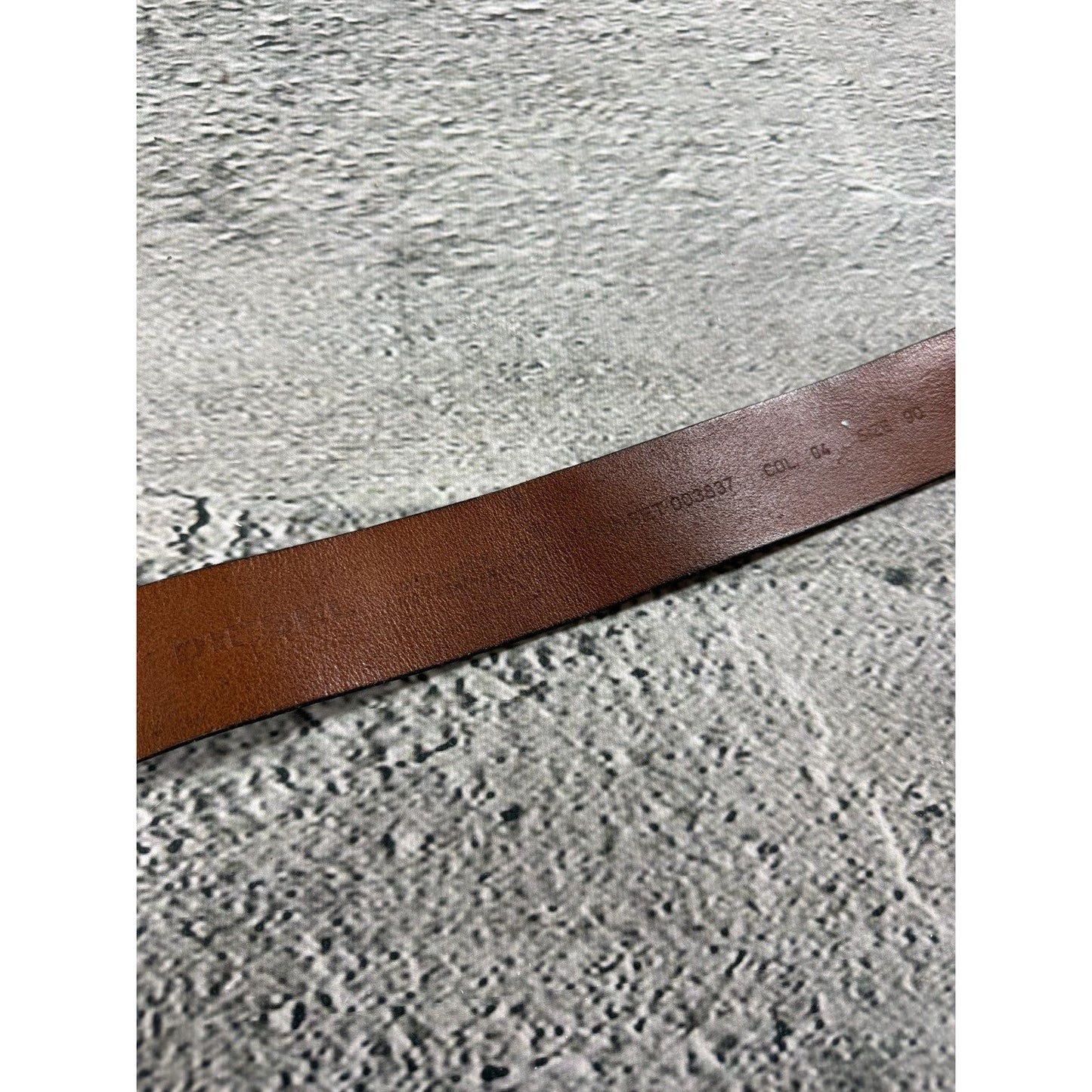 Diesel leather belt big buckle Y2K brown