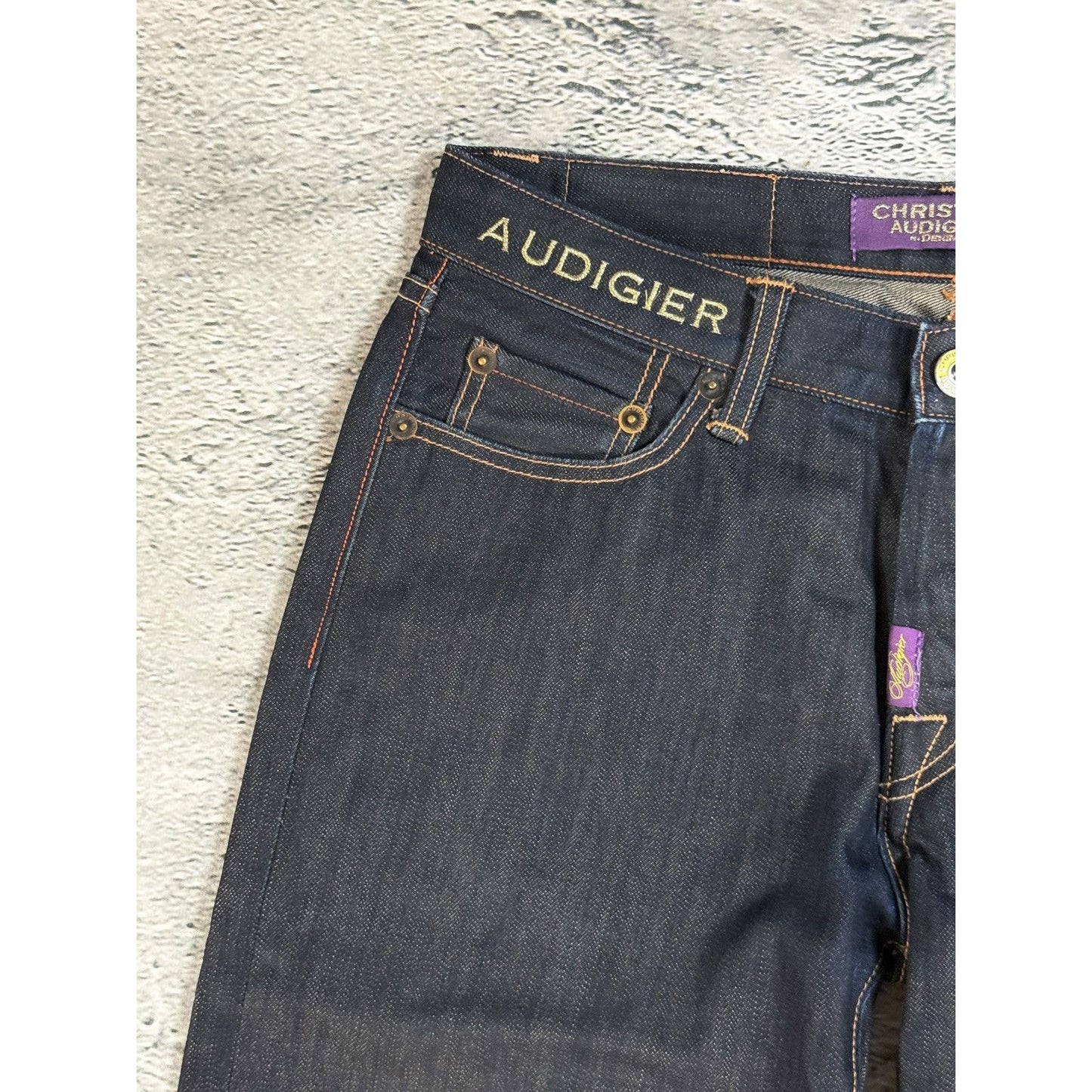 Ed Hardy Christian Audigier vintage jeans big logo pants