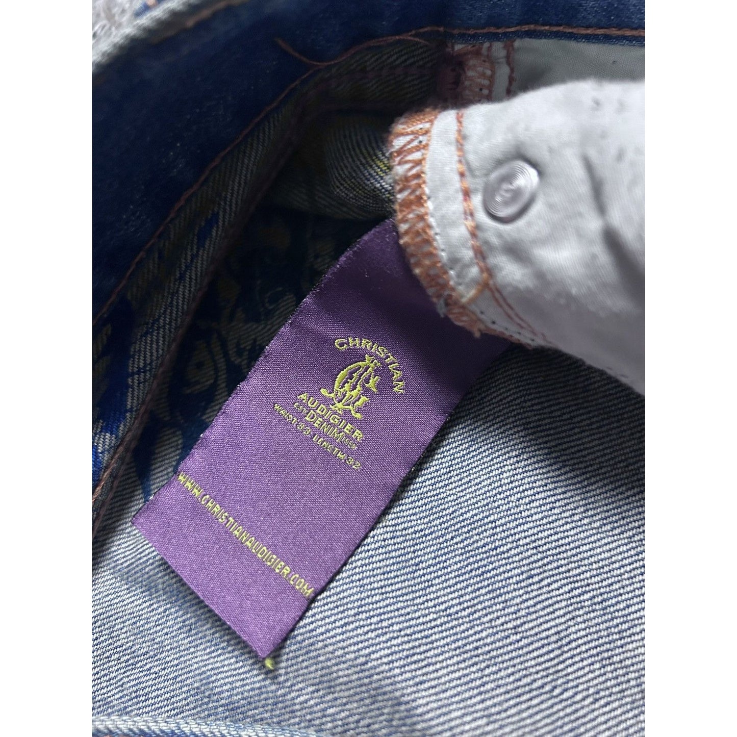 Ed Hardy Christian Audigier vintage jeans big logo pants