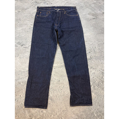 Evisu jeans daicock red big logo navy raw denim Selvedge