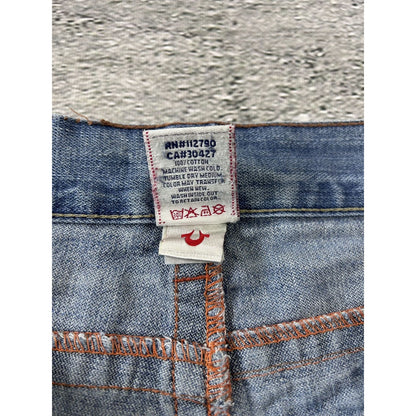 True Religion blue jeans Billy embroidery big logo Y2K denim