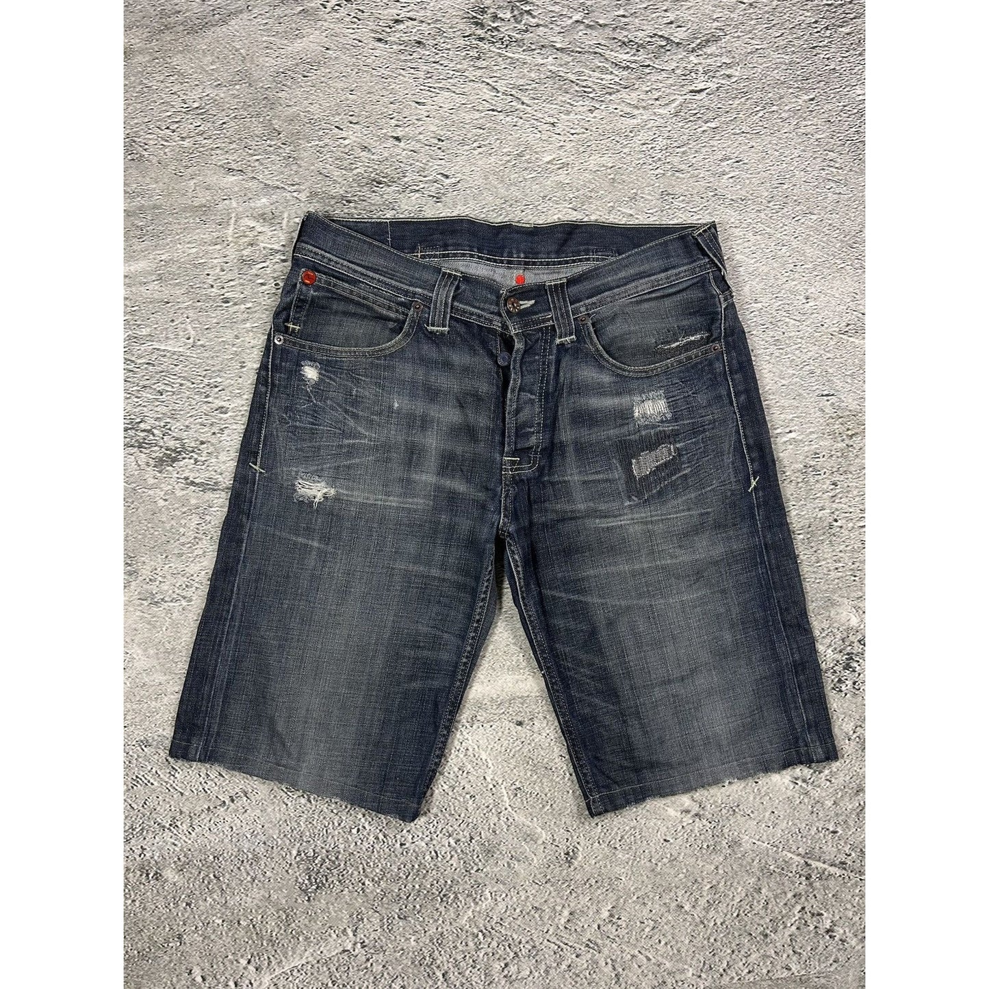 Evisu Yamane jorts grey Y2K shorts denim mint gull