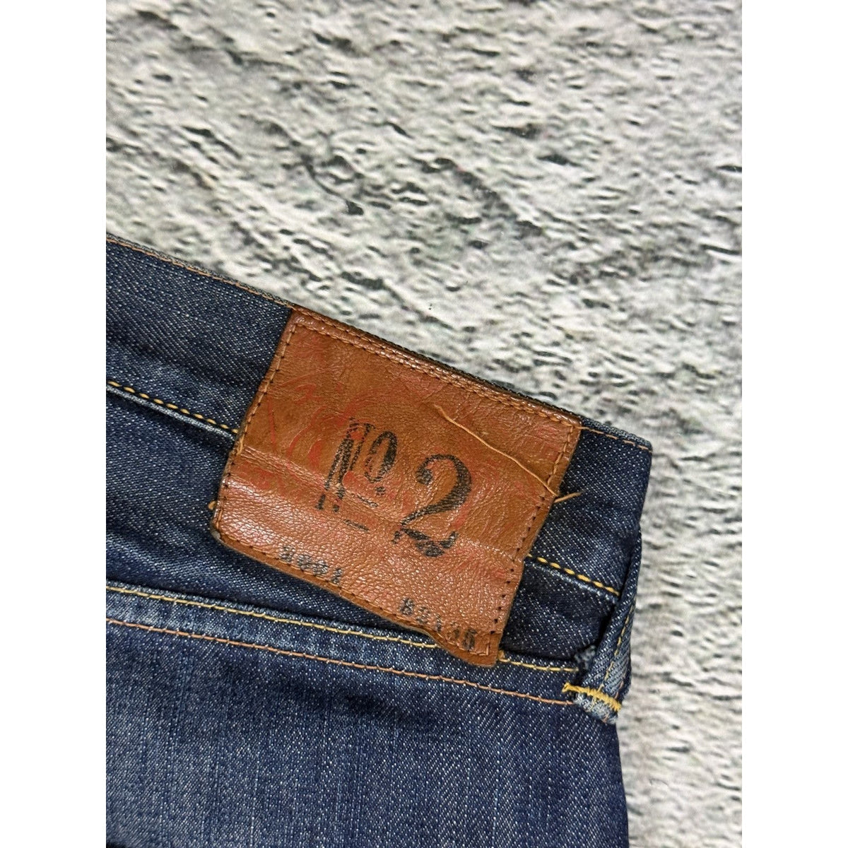 Evisu jeans daicock red letters mighty raw denim Selvedge