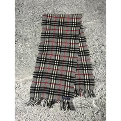 Burberry scarf cashmere grey nova check rare