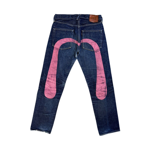 Evisu jeans daicock big logo vintage pink Yamane Japanese