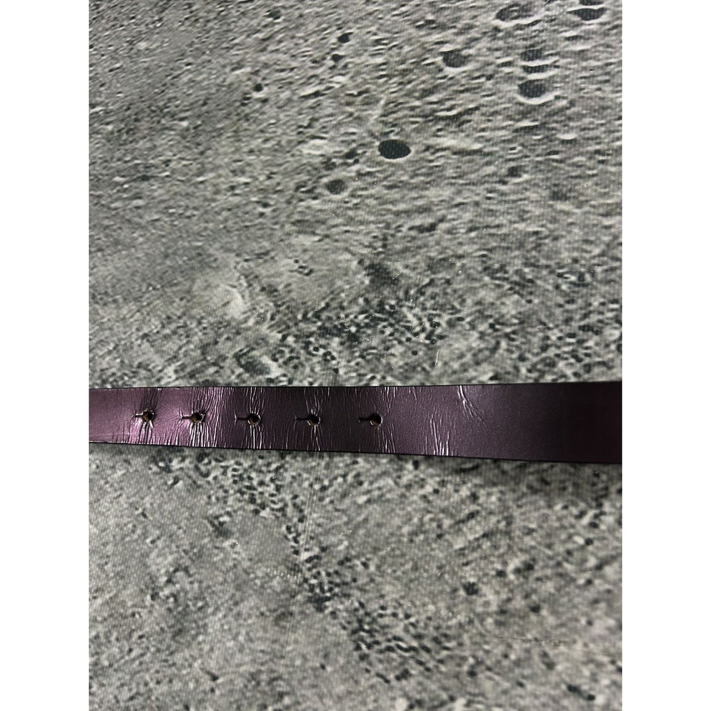 Diesel belt silver big buckle purple leather