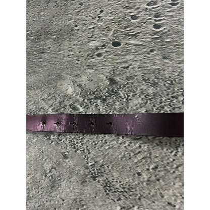 Diesel belt silver big buckle purple leather