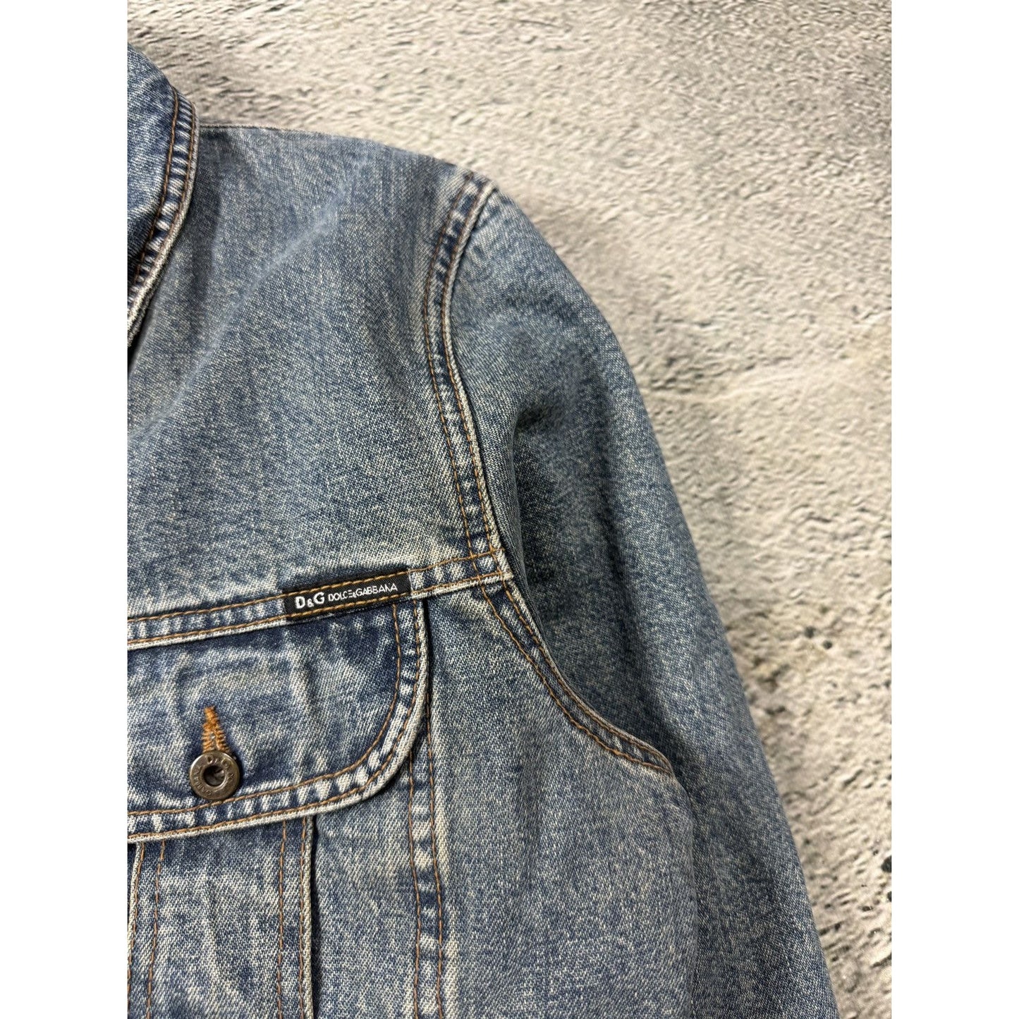 Dolce & Gabbana D&G denim jacket blue Red Lining
