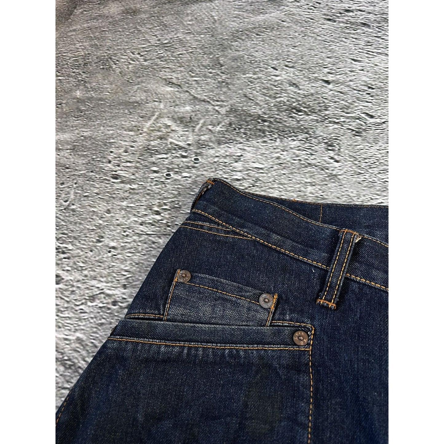 Evisu jeans vintage inside out selvedge white black