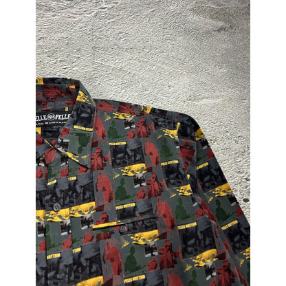 Pelle Pelle vintage full print Shirt button up music rhytm