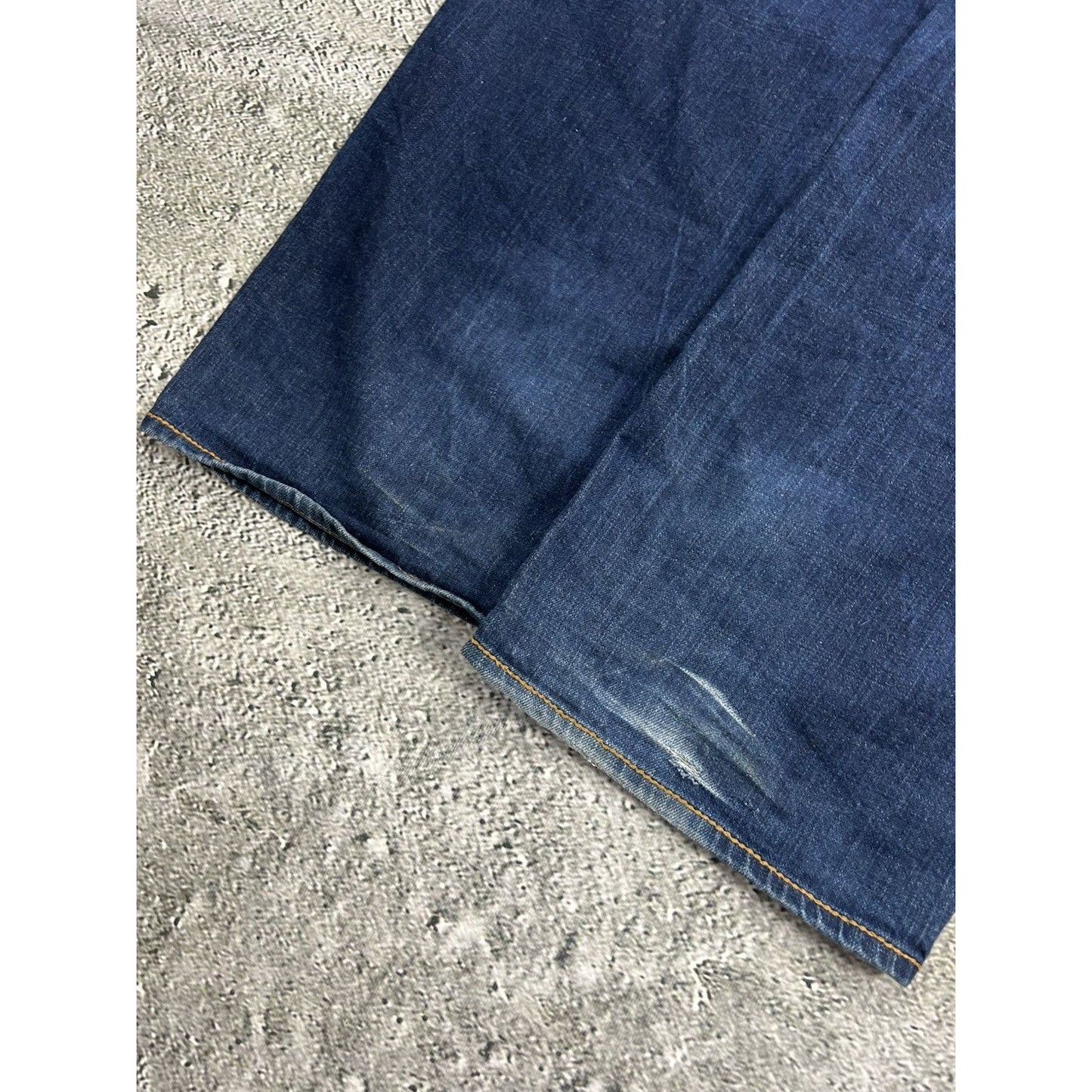 True Religion blue jeans thick stitching baggy Y2K