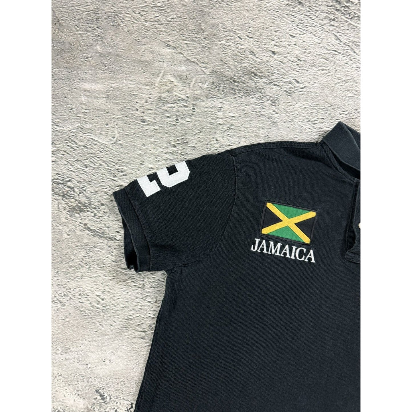 Chief Keef Polo Ralph Lauren Jamaica Balck Rasta polo shirt