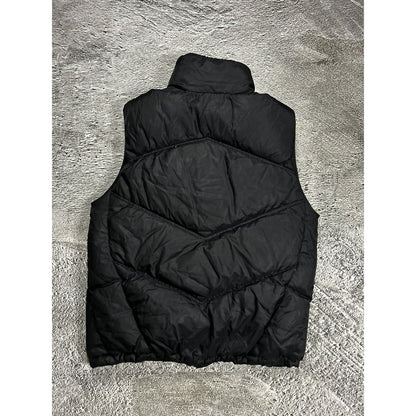 Nike puffer vest black vintage drill Y2K down