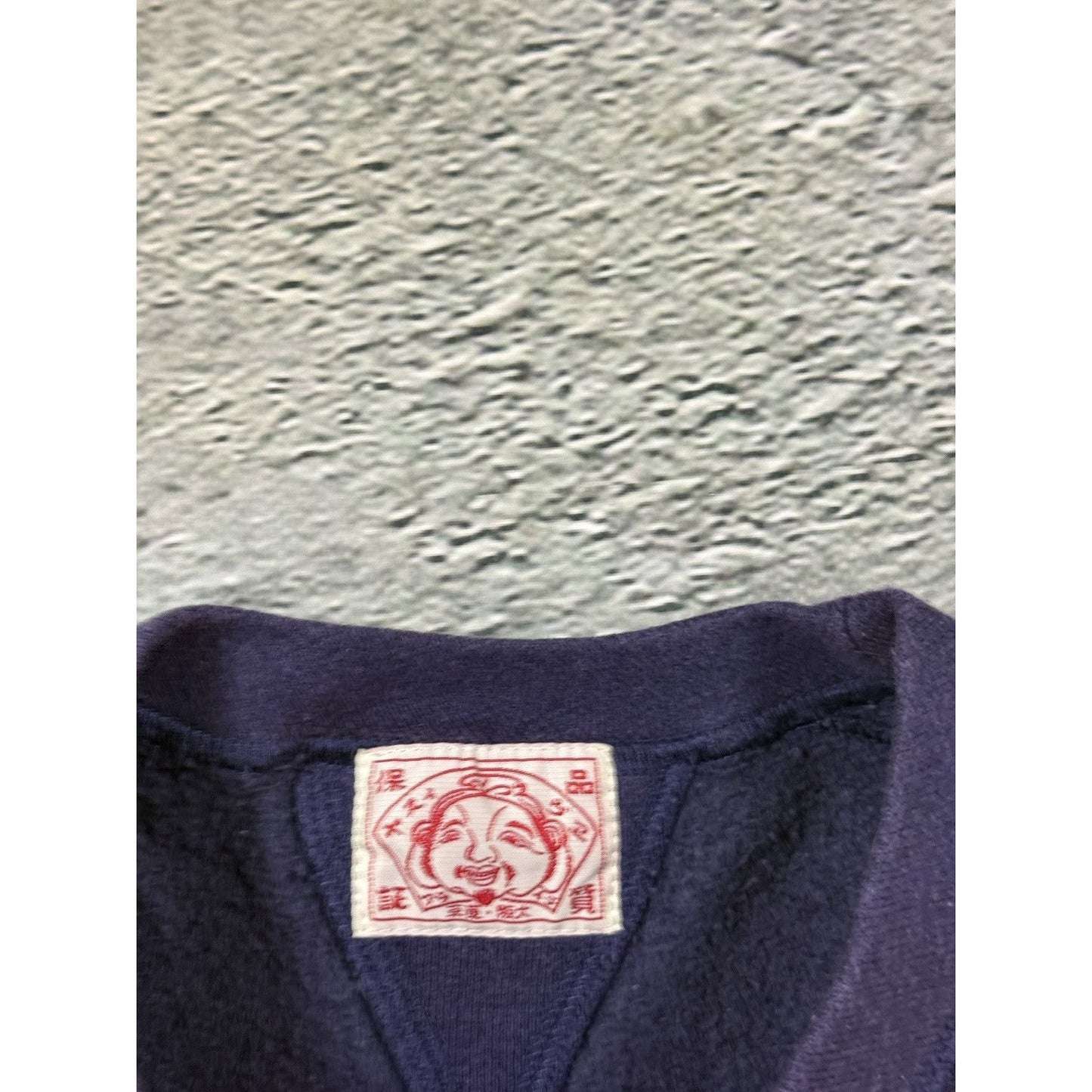 Evisu sweatshirt vintage navy big logo spell out white